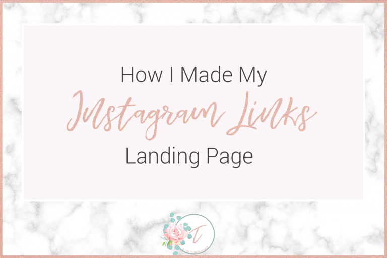 How I Made My Instagram Links Landing Page